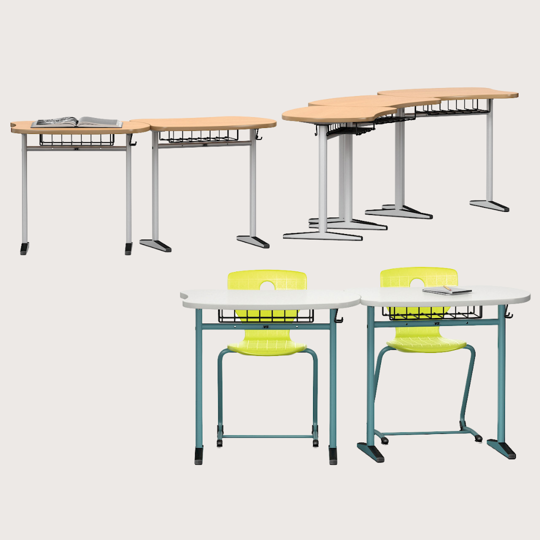 Mokinio stalas „VS UnoBean“ (nereguliuojamo aukščio, stalviršis 79.7x58.6 cm)